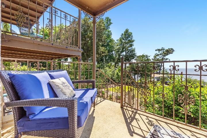 Porch at 1-BR Magnolia Suite at Jubilee Suites in Fairhope, AL