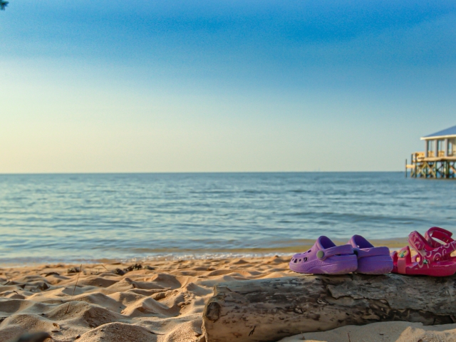 Mobile Bay beach at Jubilee Suites in Fairhope, AL
