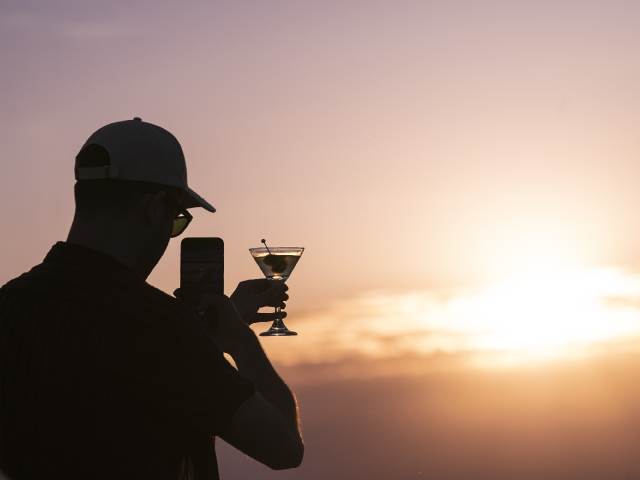 Martini during sunset