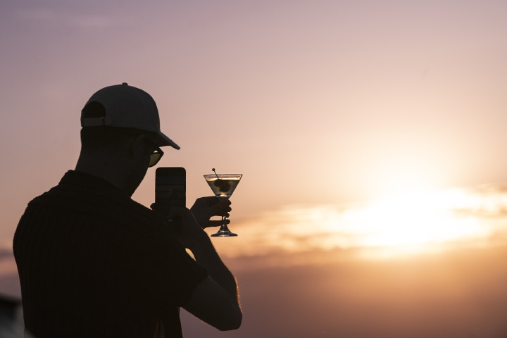 Martini during sunset