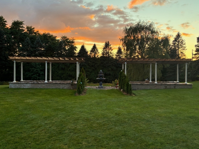 Double Pergola & Fountain