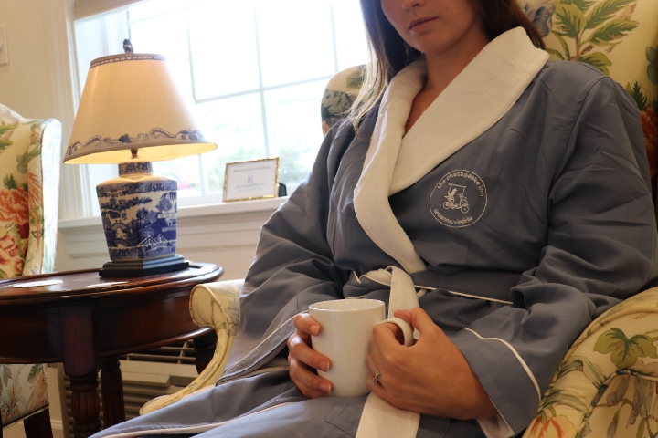 The Chesapeake Inn robe and coffee