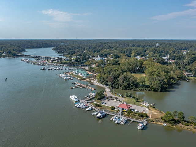 Aerial Urbanna Town Marina