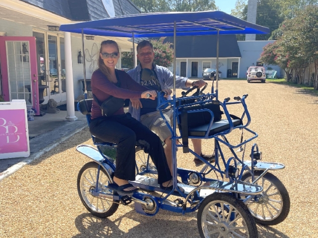 Enjoy a ride through Urbanna in one of the inn's signature surreys!