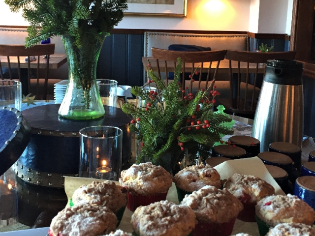 Muffins on the breakfast table