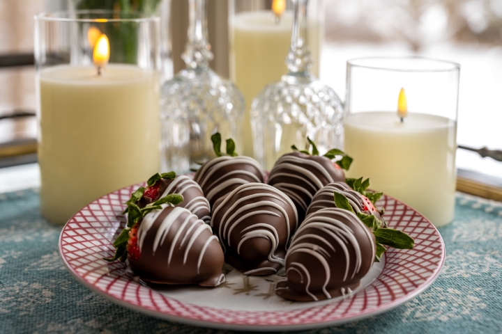 Fresh chocolate covered strawberries, by Brett