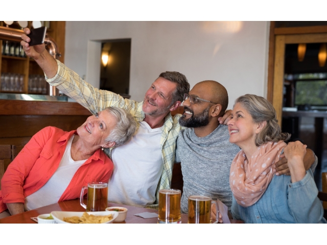 People taking a selfie photo