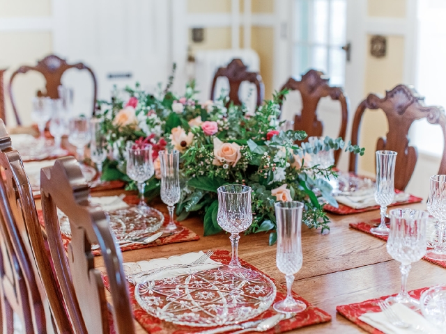 A table set in our 1800s home, ready to welcome you as generations have before.