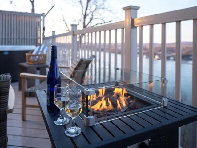 Fire Pit with Wine
