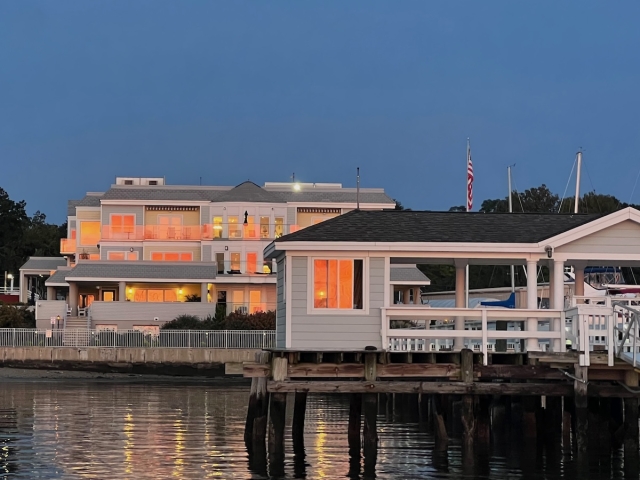Fathoms Inn view from water