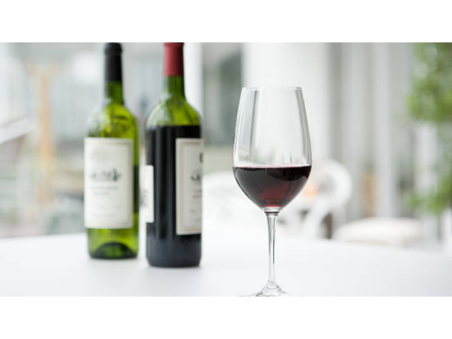 wine glasses and wine bottles