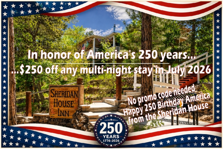$250 off your Stay at Sheridan House Inn this July