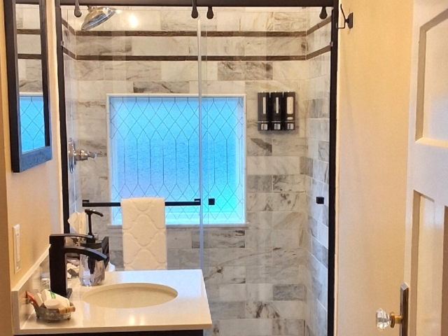 Bathroom with tile shower