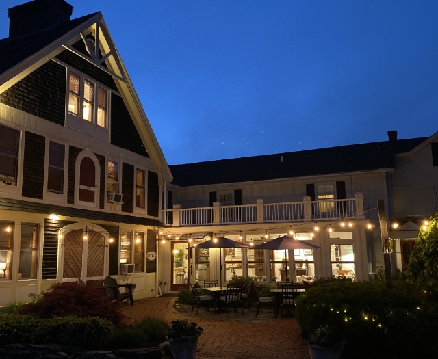 Evening garden patio