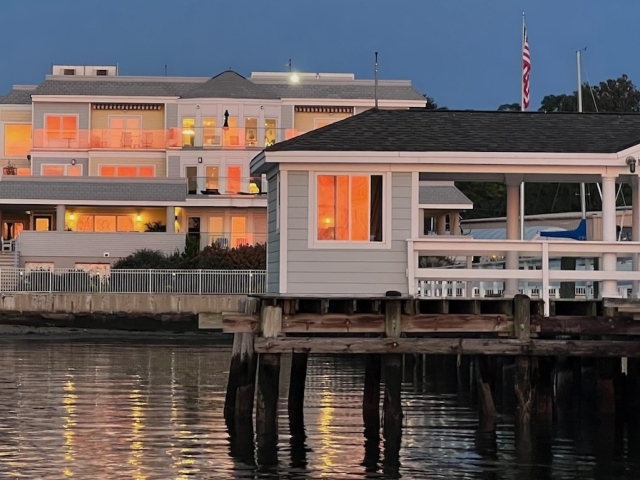 Fathoms Inn view from water