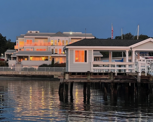 Fathoms Inn view from water