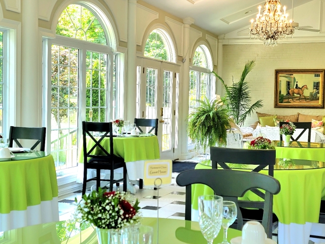 A glimpse of our 48 ft conservatory where breakfast is served.