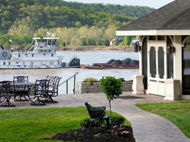 Patio on the Ohio river