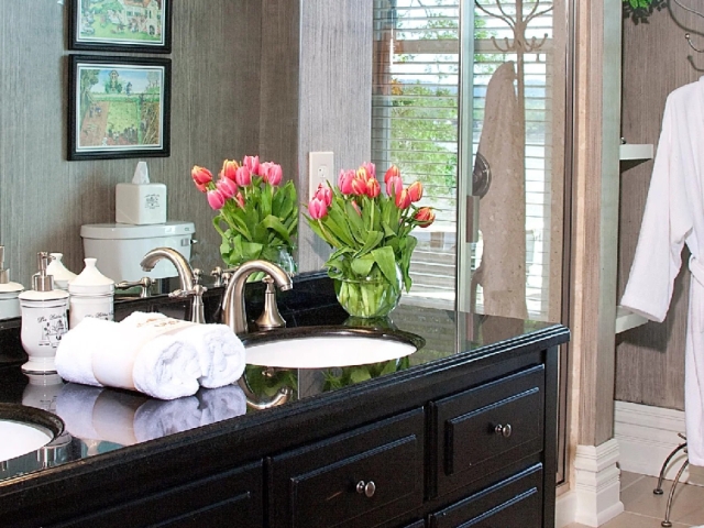 bathroom with double sink