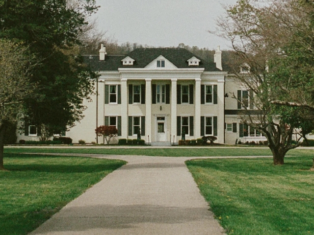 Driveway leading to inn
